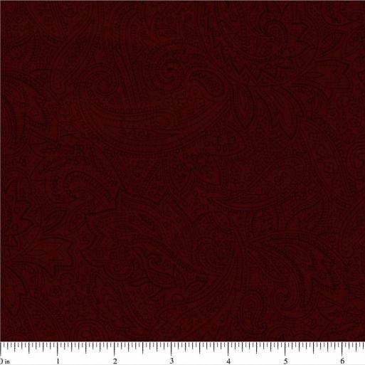 108" Floral Paisley Quilt Backing Fabric - Burgundy - ineedfabric.com