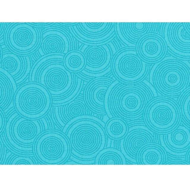 108" Get Back Circles Quilt Backing - Turquoise - ineedfabric.com