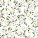 108" Pink Rosebuds on Vines Quilt Backing Fabric - ineedfabric.com