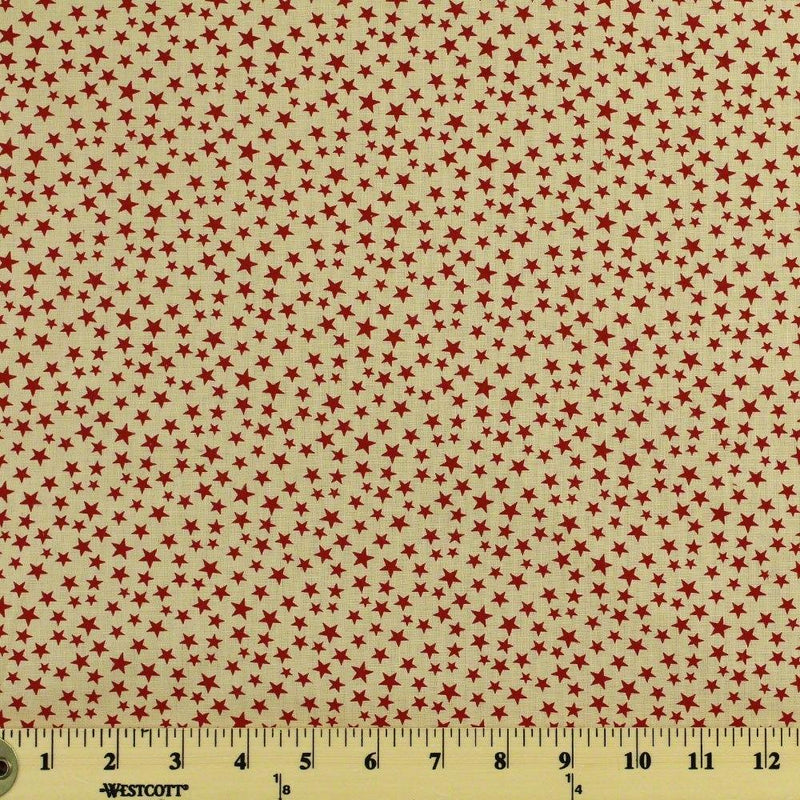 108" Quilt Backing, Antique Stars Fabric - Red - ineedfabric.com