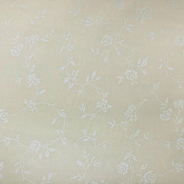 108" Quilt Backing, Beige Tone on Tone Fabric - Rose Vines - ineedfabric.com