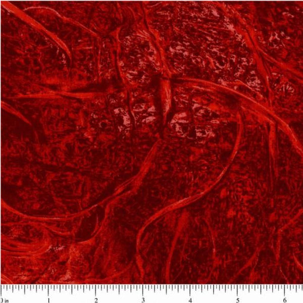 108" Quilt Backing, Branches Fabric - Red