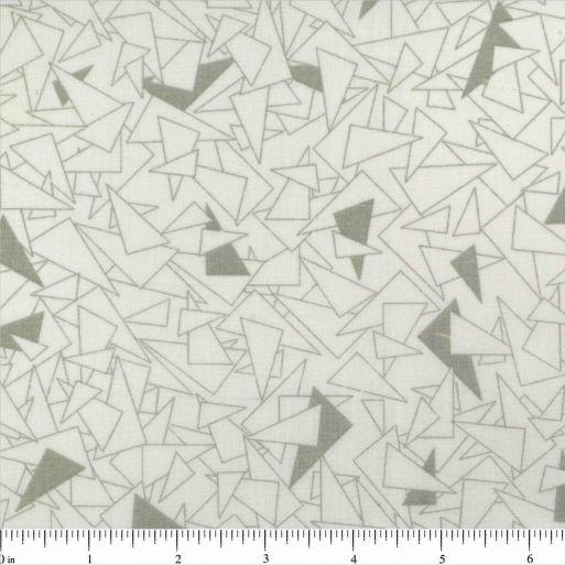 108" Quilt Backing Fabric, Geometric - Gray/White