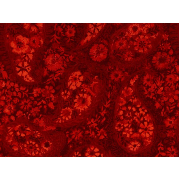 108" Quilt Backing, Floral Paisley Fabric - Red - ineedfabric.com