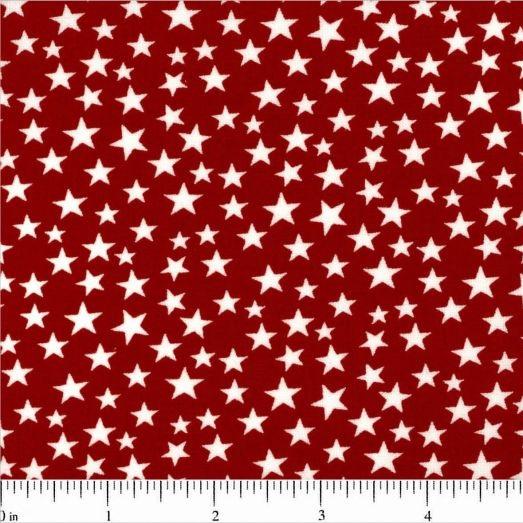 108" Small Star Quilt Backing - Red - ineedfabric.com