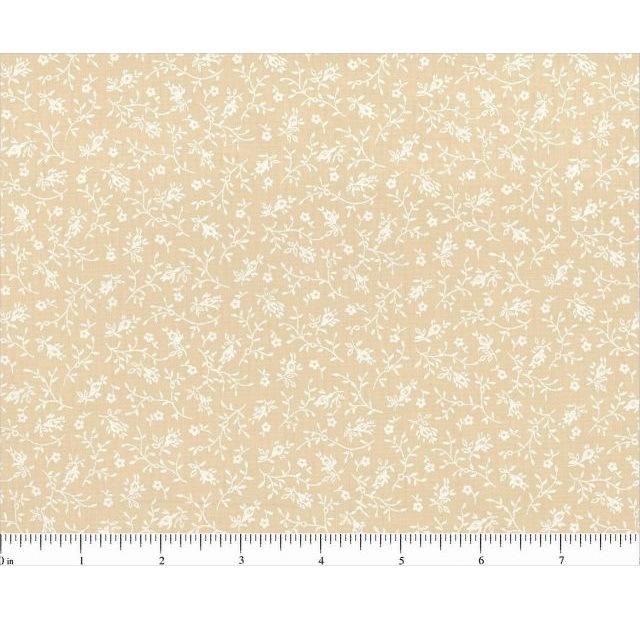 108" Tone on Tone Floral Quilt Backing Fabric - Tea Stain - ineedfabric.com