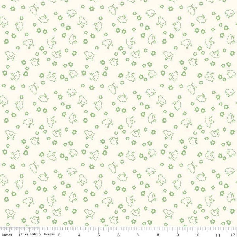 108" Wide Chick Quilt Backing - Green - ineedfabric.com