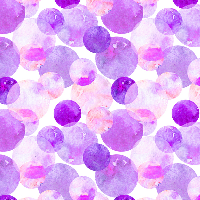 Watercolor Dots Fabric - Purple