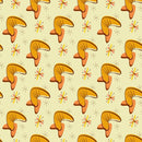 1950s Atomic Pattern 8 Fabric - Yellow - ineedfabric.com