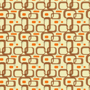 1950s Atomic Pattern 9 Fabric - Brown - ineedfabric.com
