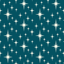 1950s Atomic Starbursts Pattern 4 Fabric - Blue - ineedfabric.com