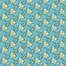 1950s Atomic Starbursts Pattern 7 Fabric - Blue - ineedfabric.com