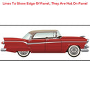 1950's Red Car Fabric Panel