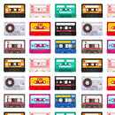 1980s Retro Cassette Tapes Fabric - ineedfabric.com