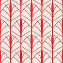 30s Art Deco Lattice Geometric Fabric - Red - ineedfabric.com