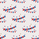 4th of July Garland & Polka Dots Fabric - Pink - ineedfabric.com