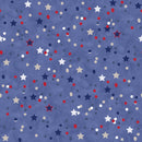 4th of July Stars Fabric - Blue - ineedfabric.com