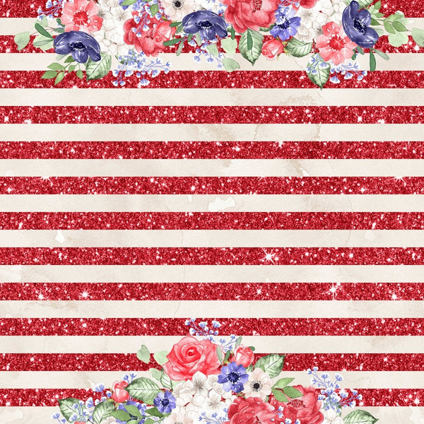 4th of July Stripes Fabric - Red - ineedfabric.com