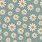 70s Retro Floral Green Fabric - ineedfabric.com
