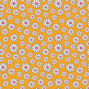 70s Retro Floral Orange Fabric - ineedfabric.com