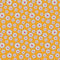 70s Retro Floral Orange Fabric - ineedfabric.com