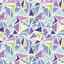 80's Tringle Fashion Fabric - Purple/White - ineedfabric.com