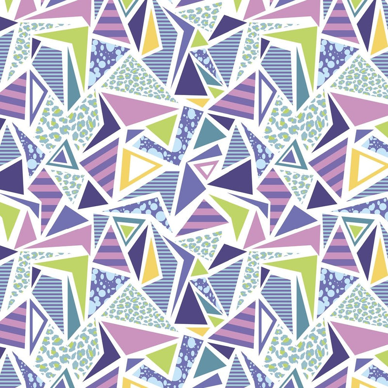 80's Tringle Fashion Fabric - Purple/White - ineedfabric.com