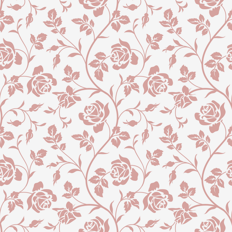 Abstract Garden Roses Fabric - Rose Gold