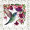 Exotic Flowers and Hummingbird Pillow Panels