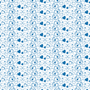 Hearts Fabric - Blue