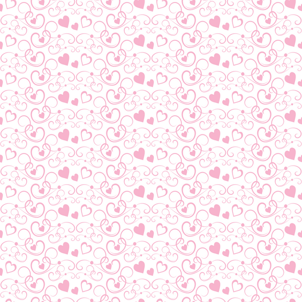 Hearts Fabric - Cupid Pink