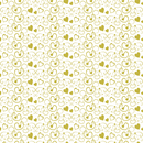 Hearts Fabric - Gold