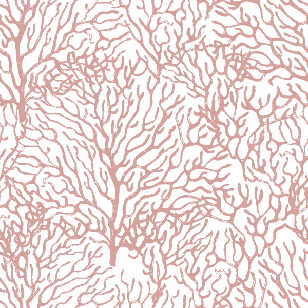 Sketched Coral Fabric - Rose Gold