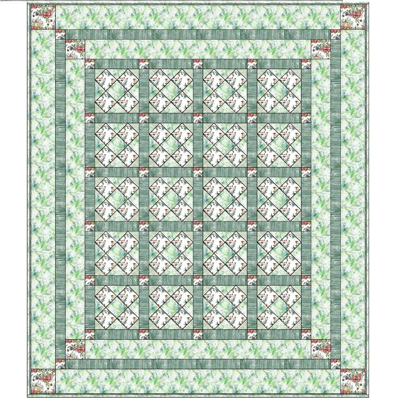 A Christmas Night Collection Quilt Kit 69 1/2" x 51 1/2" - ineedfabric.com