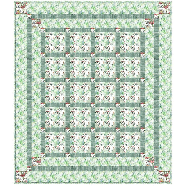 A Christmas Night Collection Quilt Kit 69 1/2" x 80 1/2" - ineedfabric.com