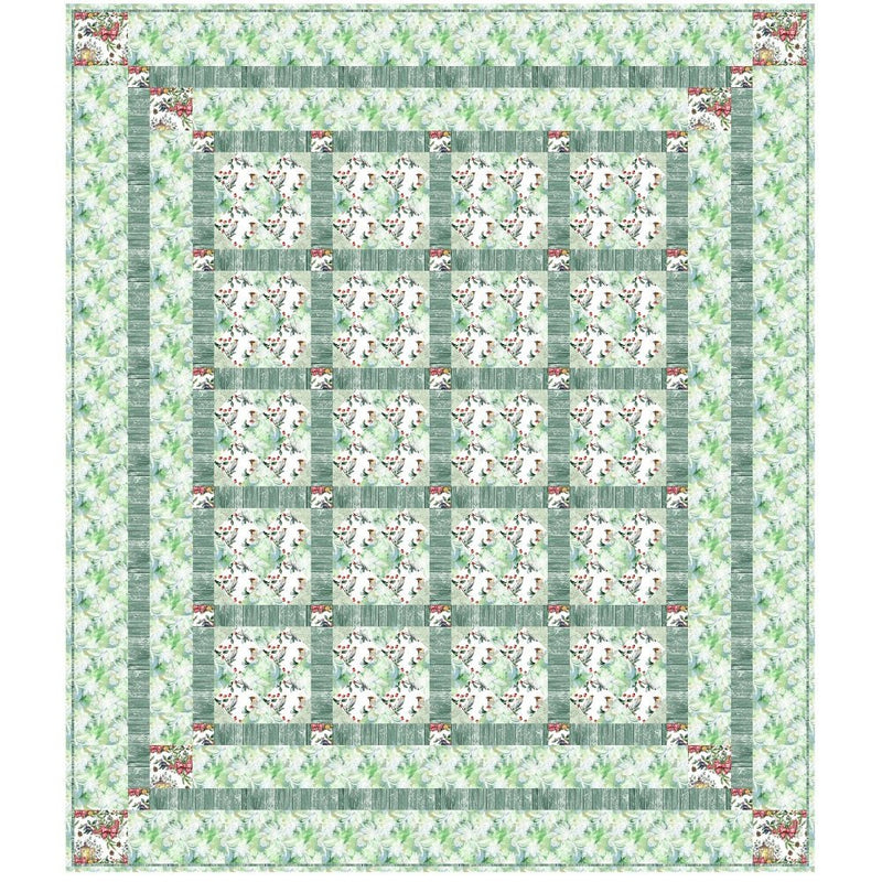 A Christmas Night Collection Quilt Kit 69 1/2" x 80 1/2" - ineedfabric.com