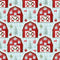 A Country Christmas Barn Fabric - Blue - ineedfabric.com