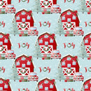 A Country Christmas Main Fabric - Blue - ineedfabric.com