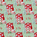 A Country Christmas Main Fabric - Green - ineedfabric.com