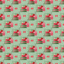 A Country Christmas Presents Fabric - Green - ineedfabric.com