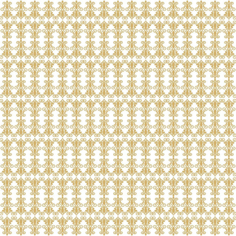 A Golden Christmas Damask Fabric - ineedfabric.com