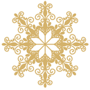 A Golden Christmas Snowflake 1 Fabric Panel - ineedfabric.com