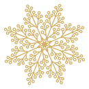A Golden Christmas Snowflake 2 Fabric Panel - ineedfabric.com