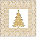 A Golden Christmas Tree Wall Hanging 42" x 42" - ineedfabric.com