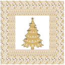 A Golden Christmas Tree Wall Hanging 42" x 42" - ineedfabric.com