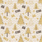 A Golden Christmas Tress on Chevron Fabric - ineedfabric.com