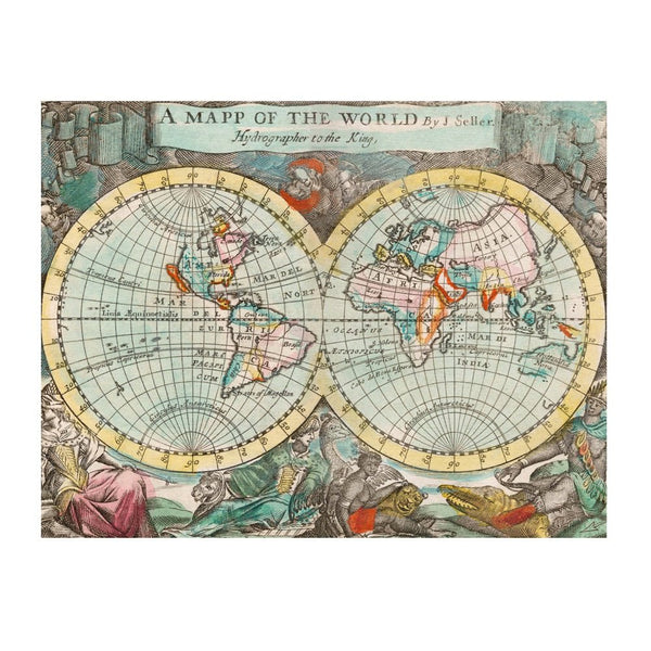 A Map Of The World Fabric Panel - ineedfabric.com