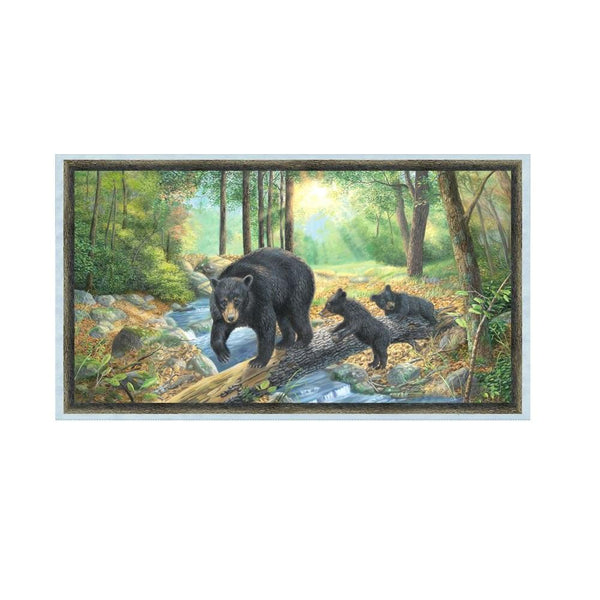 A New Adventure Bears Fabric Panel - ineedfabric.com