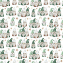 A Nordic Christmas Gnomes Fabric - White - ineedfabric.com