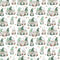 A Nordic Christmas Gnomes Fabric - White - ineedfabric.com